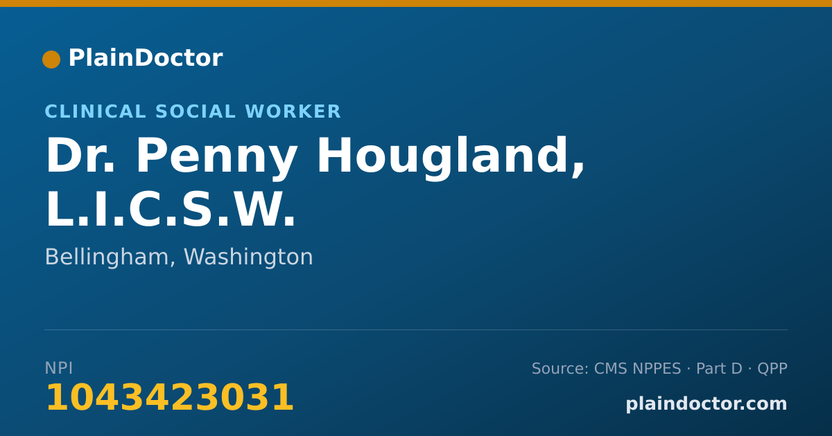 Shareable card for Penny Hougland, L.I.C.S.W. - Clinical Social Worker, Bellingham, WA