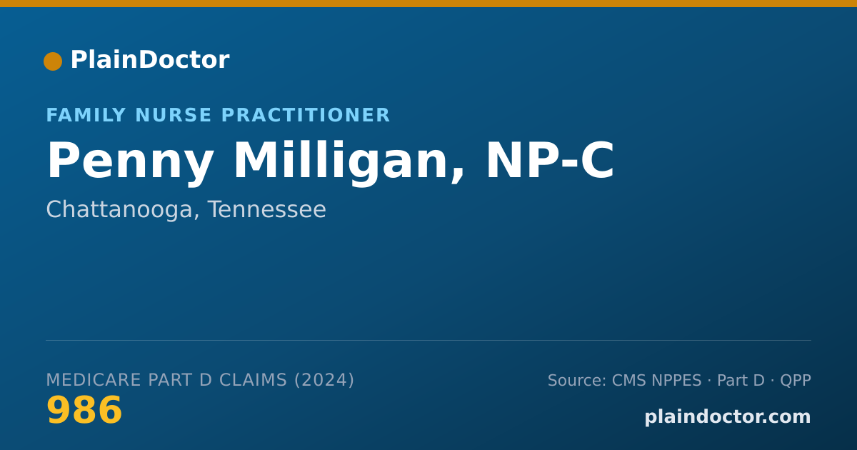 Shareable card for Penny Milligan, NP-C - Family Nurse Practitioner, Chattanooga, TN