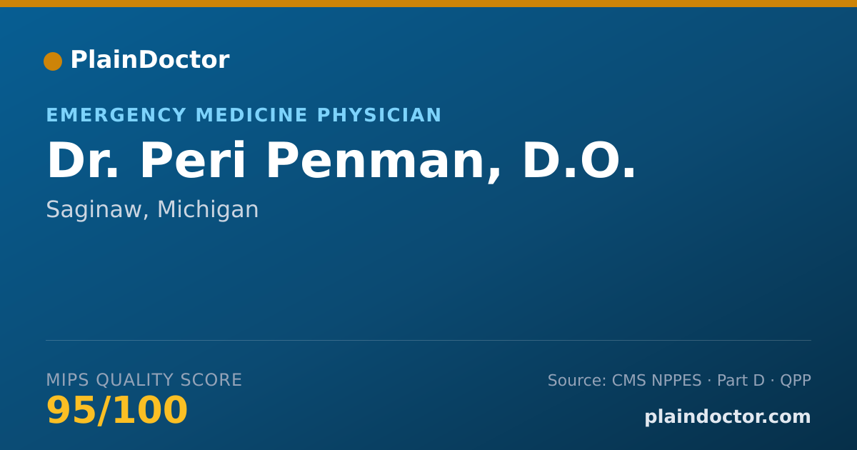 Shareable card for Peri Penman, D.O. - Emergency Medicine Physician, Saginaw, MI