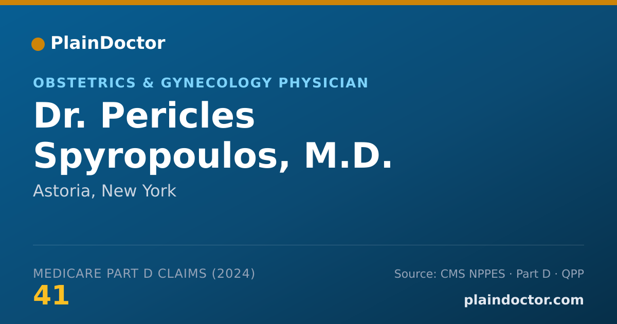 Shareable card for Pericles Spyropoulos, M.D. - Obstetrics & Gynecology Physician, Astoria, NY