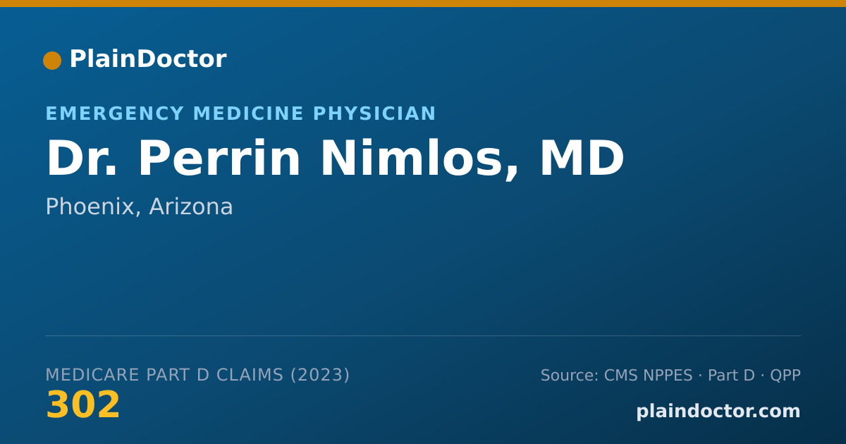 Shareable card for Perrin Nimlos, MD - Emergency Medicine Physician, Phoenix, AZ