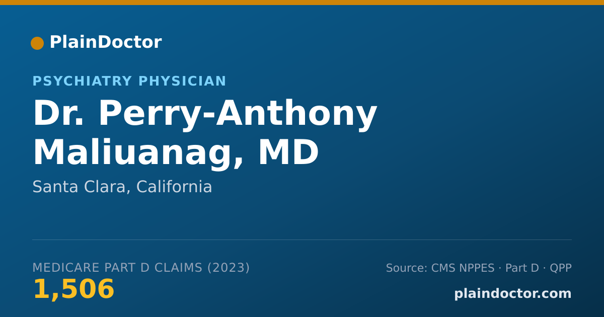 Shareable card for Perry-Anthony Maliuanag, MD - Psychiatry Physician, Santa Clara, CA
