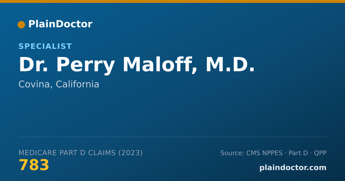 Shareable card for Perry Maloff, M.D. - Specialist, Covina, CA