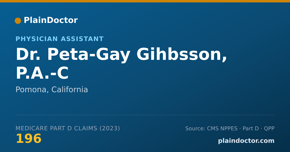 Shareable card for Peta-Gay Gihbsson, P.A.-C - Physician Assistant, Pomona, CA