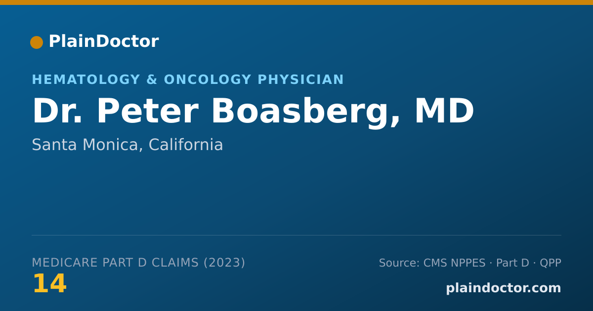 Shareable card for Peter Boasberg, MD - Hematology & Oncology Physician, Santa Monica, CA