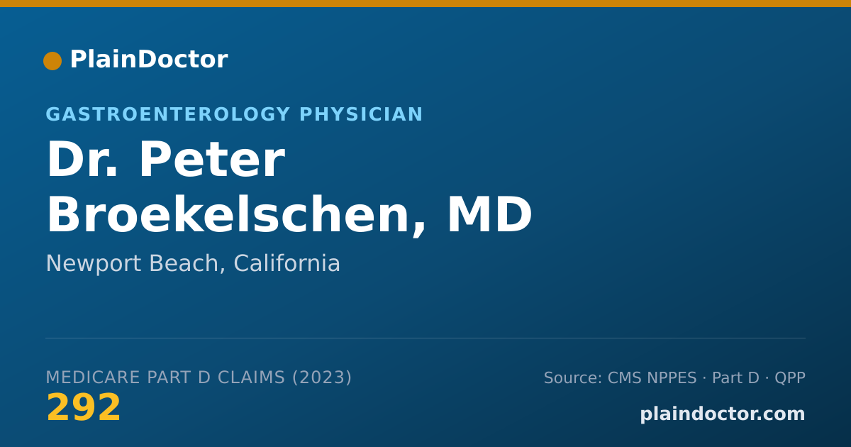 Shareable card for Peter Broekelschen, MD - Gastroenterology Physician, Newport Beach, CA