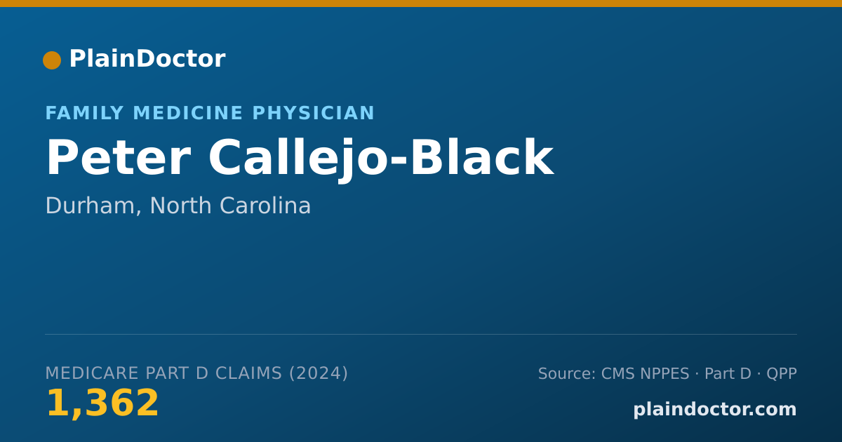 Shareable card for Peter Callejo-Black - Family Medicine Physician, Durham, NC