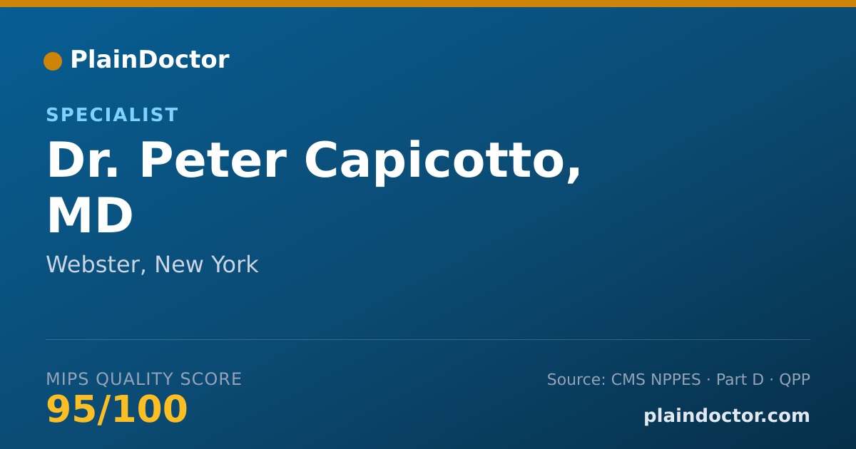 Shareable card for Peter Capicotto, MD - Specialist, Webster, NY