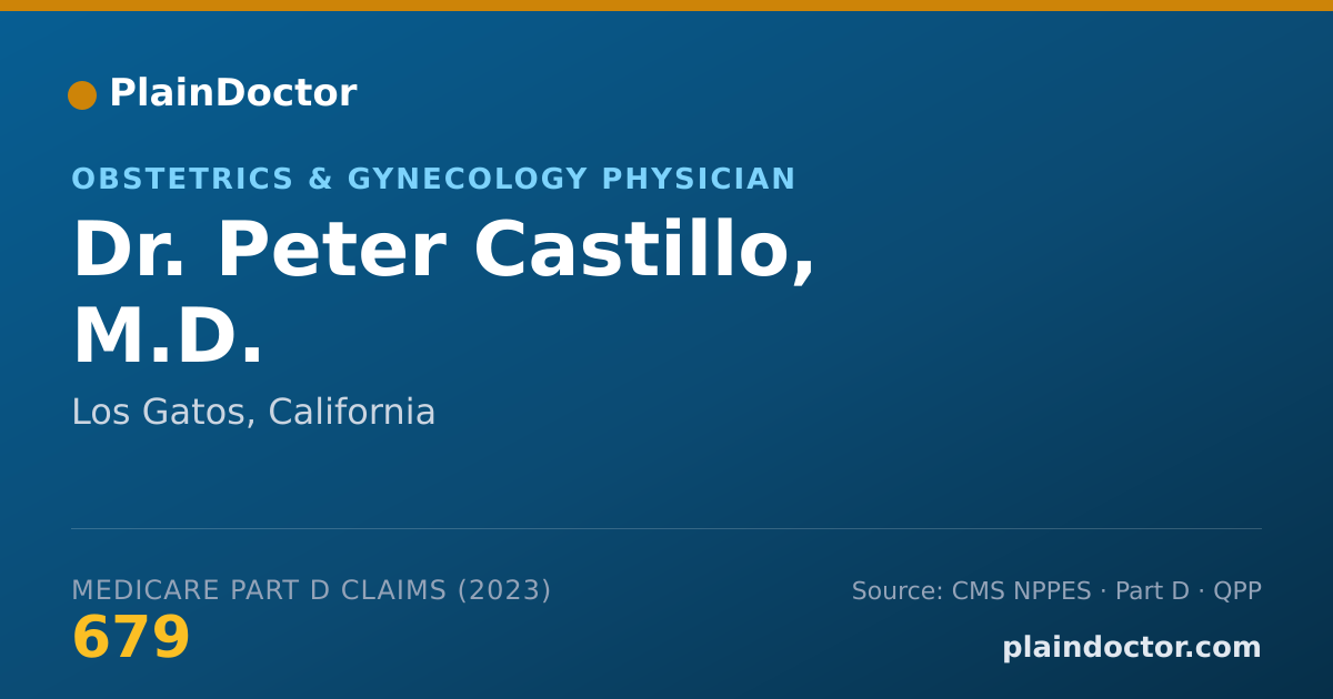 Shareable card for Peter Castillo, M.D. - Obstetrics & Gynecology Physician, Los Gatos, CA