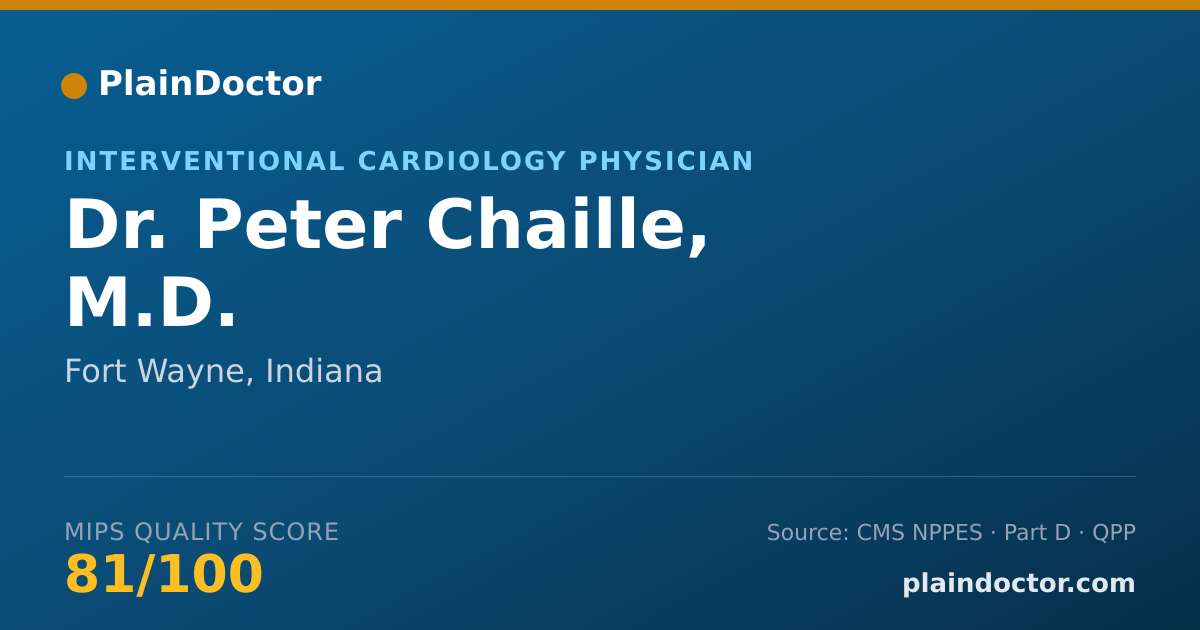Shareable card for Peter Chaille, M.D. - Cardiovascular Disease Physician, Fort Wayne, IN