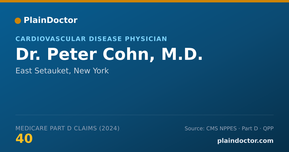Shareable card for Peter Cohn, M.D. - Cardiovascular Disease Physician, East Setauket, NY