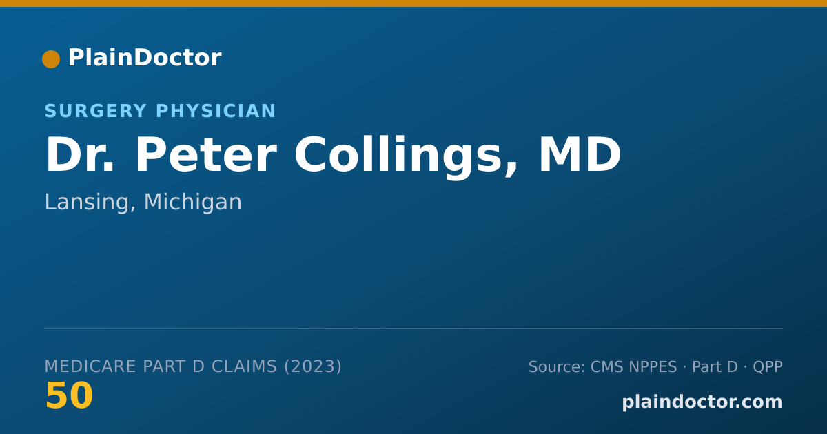 Shareable card for Peter Collings, MD - Surgery Physician, Lansing, MI