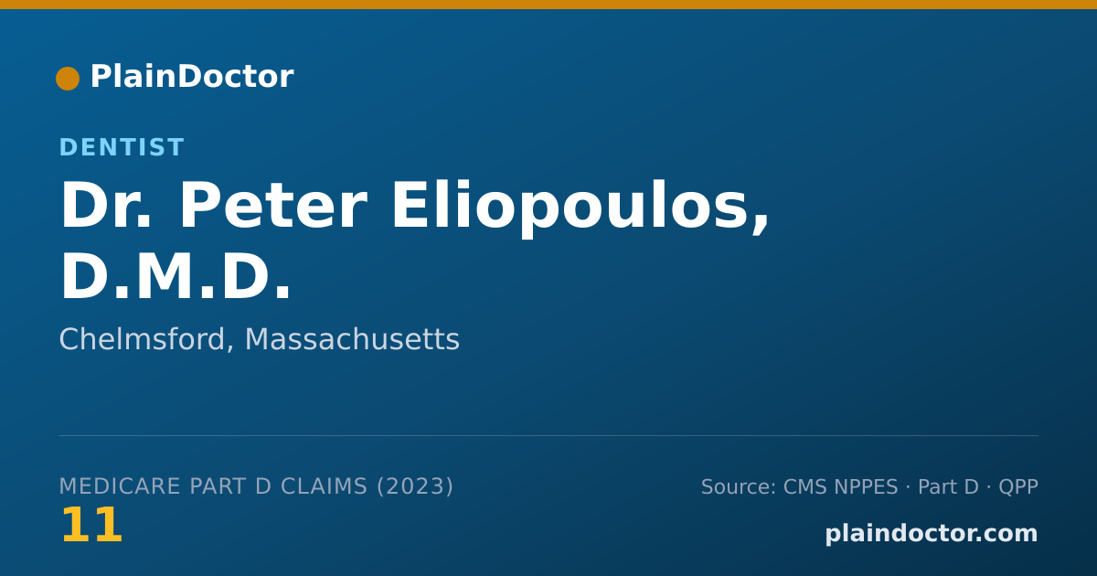 Shareable card for Peter Eliopoulos, D.M.D. - Dentist, Chelmsford, MA