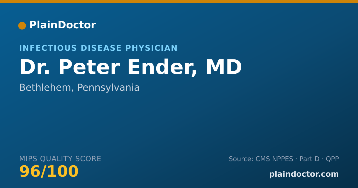 Shareable card for Peter Ender, MD - Infectious Disease Physician, Bethlehem, PA