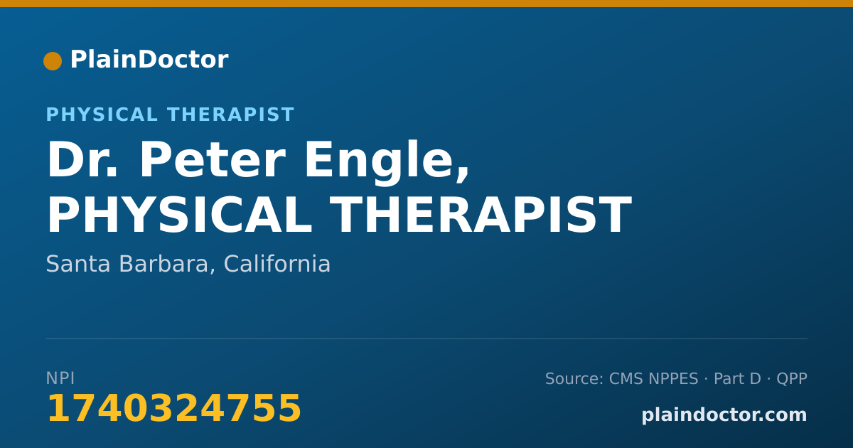 Shareable card for Peter Engle, PHYSICAL THERAPIST - Physical Therapist, Santa Barbara, CA