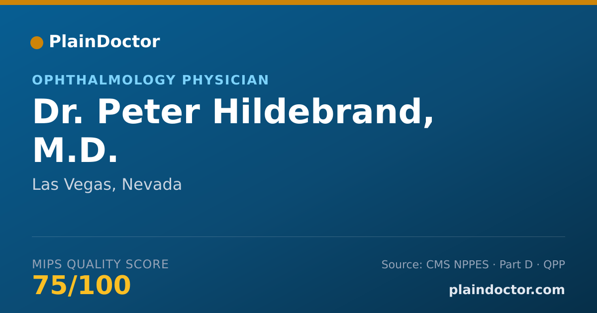 Shareable card for Peter Hildebrand, M.D. - Ophthalmic Plastic and Reconstructive Surgery Physician, Las Vegas, NV
