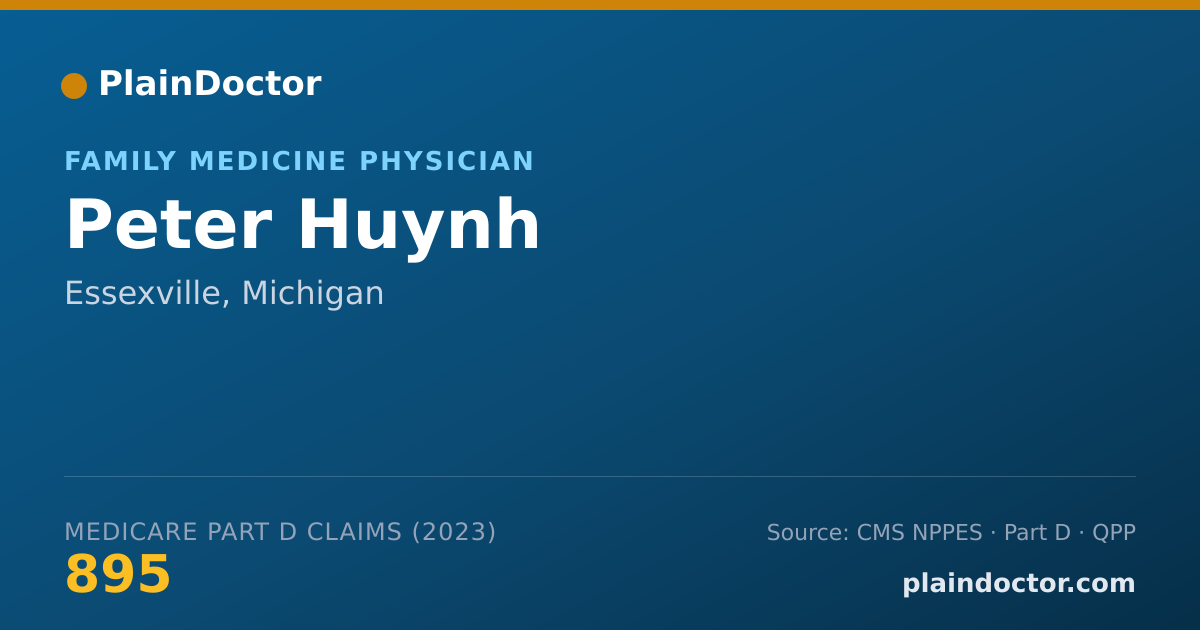 Shareable card for Peter Huynh - Family Medicine Physician, Essexville, MI