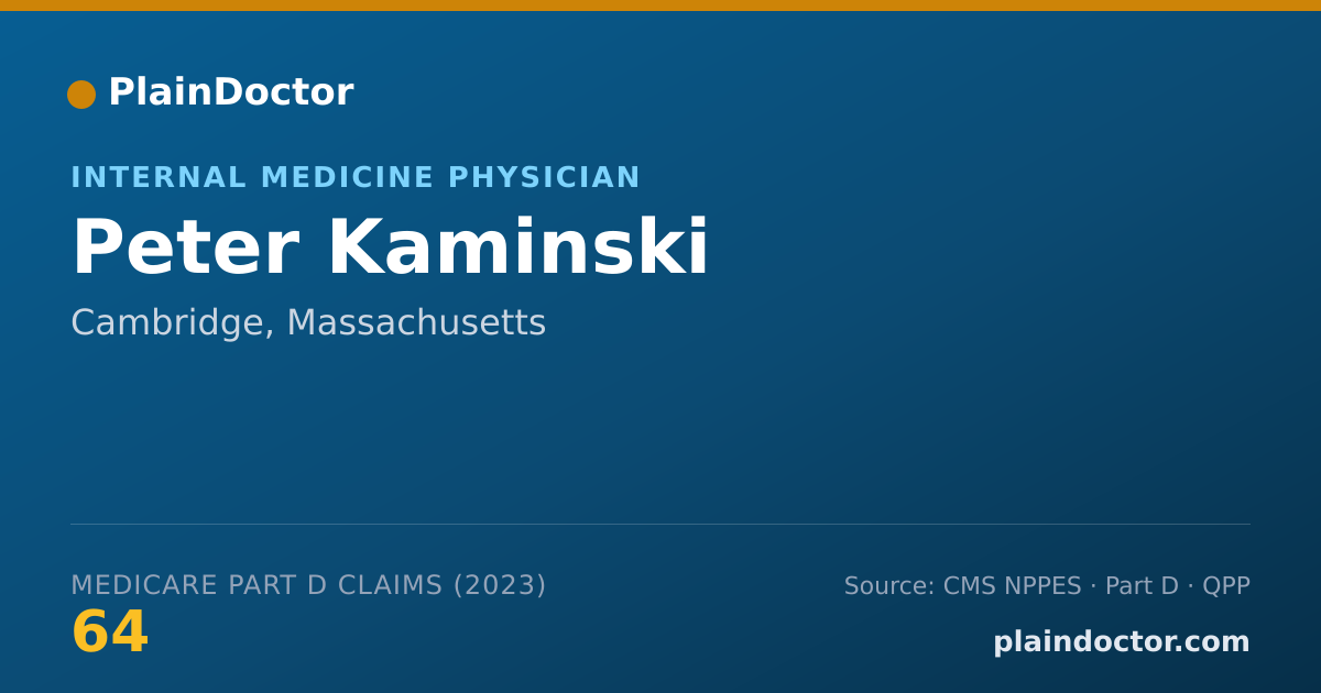 Shareable card for Peter Kaminski - Internal Medicine Physician, Cambridge, MA
