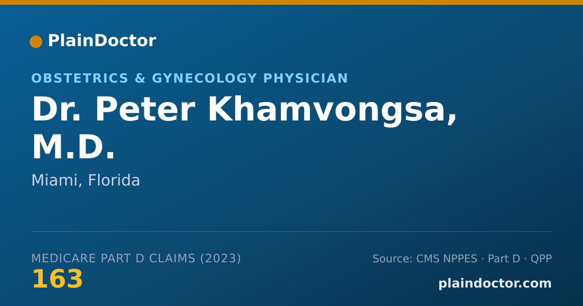 Shareable card for Peter Khamvongsa, M.D. - Obstetrics & Gynecology Physician, Miami, FL