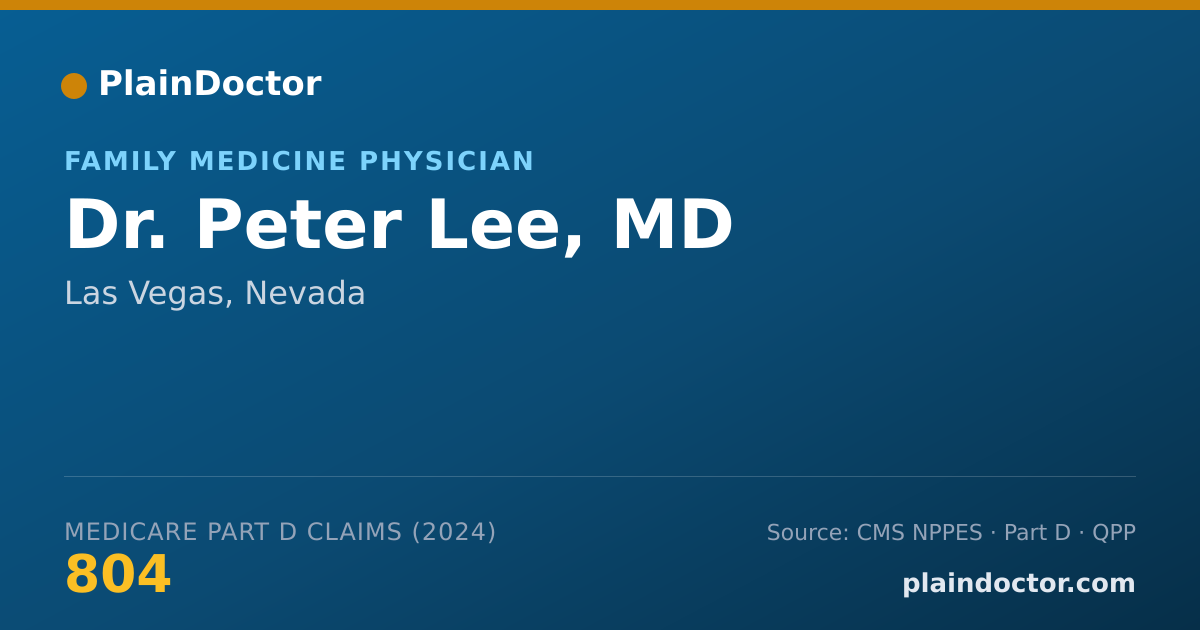 Shareable card for Peter Lee, MD - Family Medicine Physician, Las Vegas, NV
