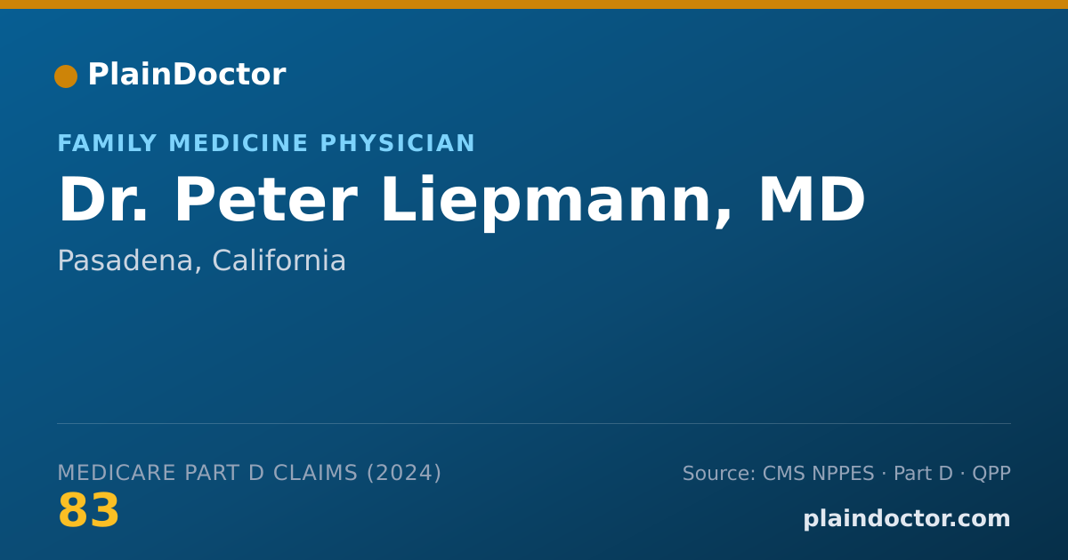 Shareable card for Peter Liepmann, MD - Geriatric Medicine (Family Medicine) Physician, Pasadena, CA