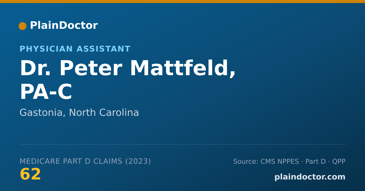 Shareable card for Peter Mattfeld, PA-C - Physician Assistant, Gastonia, NC