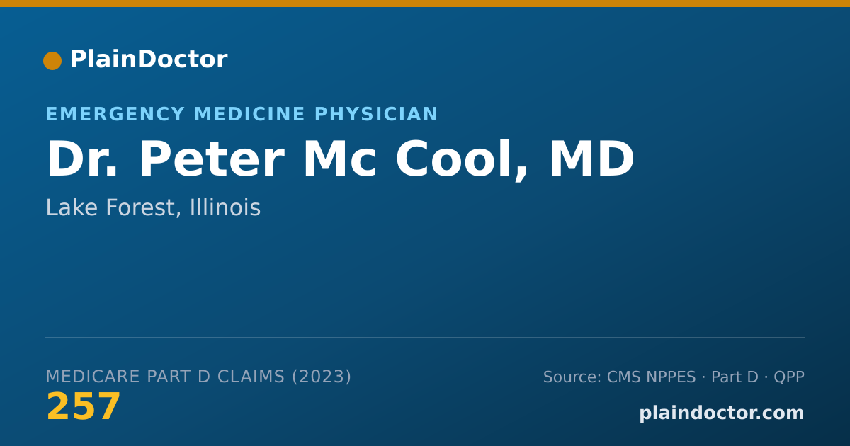 Shareable card for Peter Mc Cool, MD - Emergency Medicine Physician, Lake Forest, IL