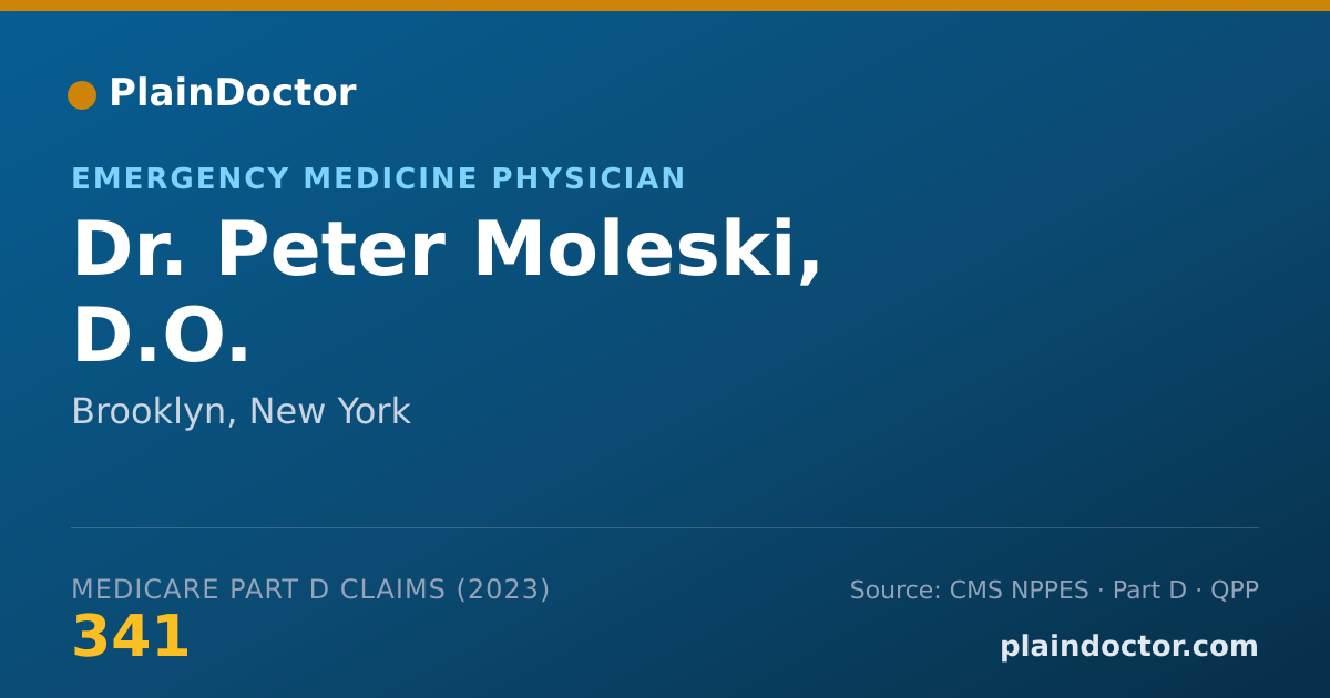 Shareable card for Peter Moleski, D.O. - Emergency Medicine Physician, Brooklyn, NY