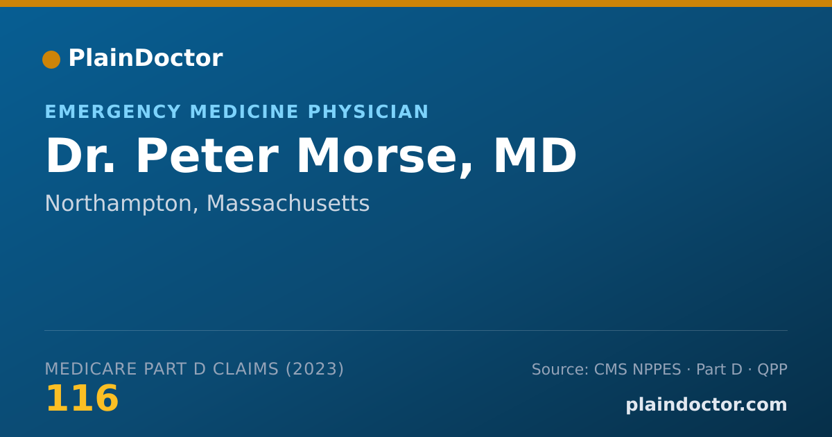 Shareable card for Peter Morse, MD - Emergency Medicine Physician, Northampton, MA