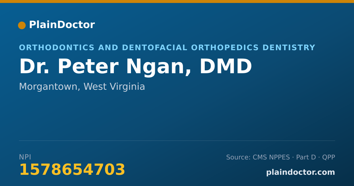 Shareable card for Peter Ngan, DMD - Orthodontics and Dentofacial Orthopedics Dentistry, Morgantown, WV