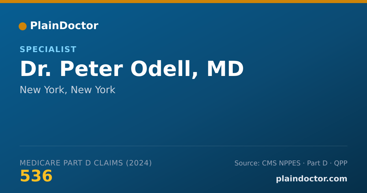 Shareable card for Peter Odell, MD - Specialist, New York, NY