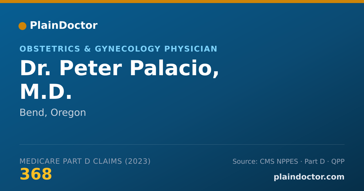 Shareable card for Peter Palacio, M.D. - Obstetrics & Gynecology Physician, Bend, OR