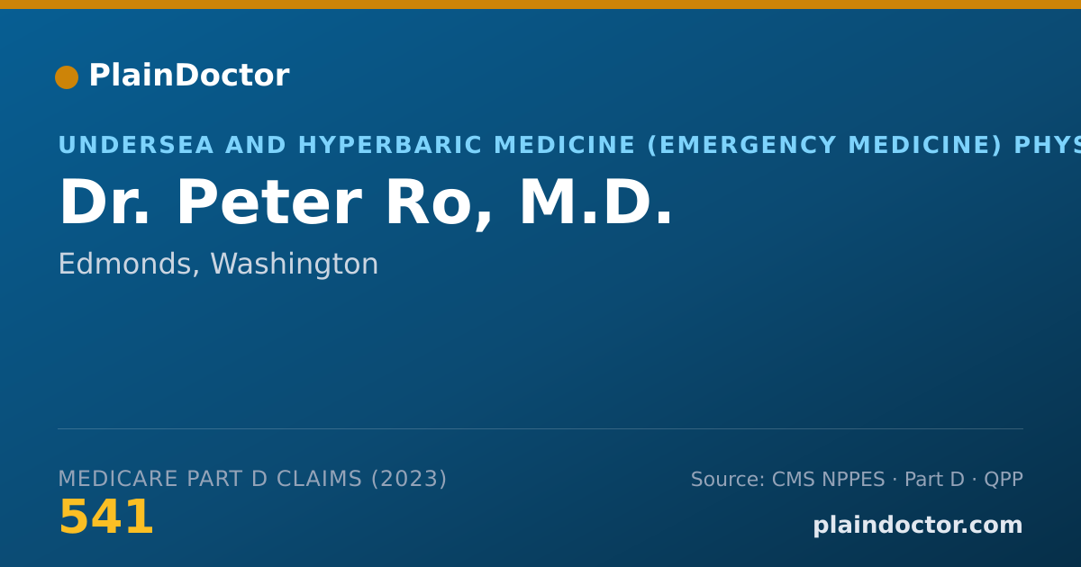Shareable card for Peter Ro, M.D. - Undersea and Hyperbaric Medicine (Emergency Medicine) Physician, Edmonds, WA