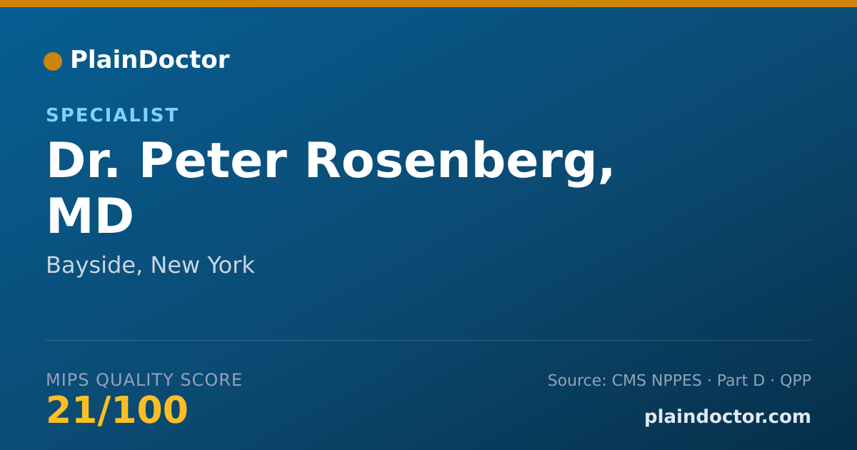Shareable card for Peter Rosenberg, MD - Specialist, Bayside, NY