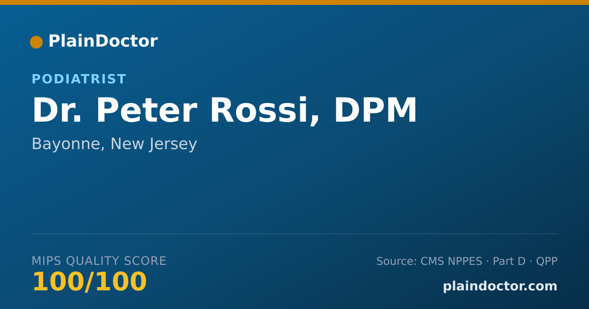 Shareable card for Peter Rossi, DPM - Podiatrist, Bayonne, NJ
