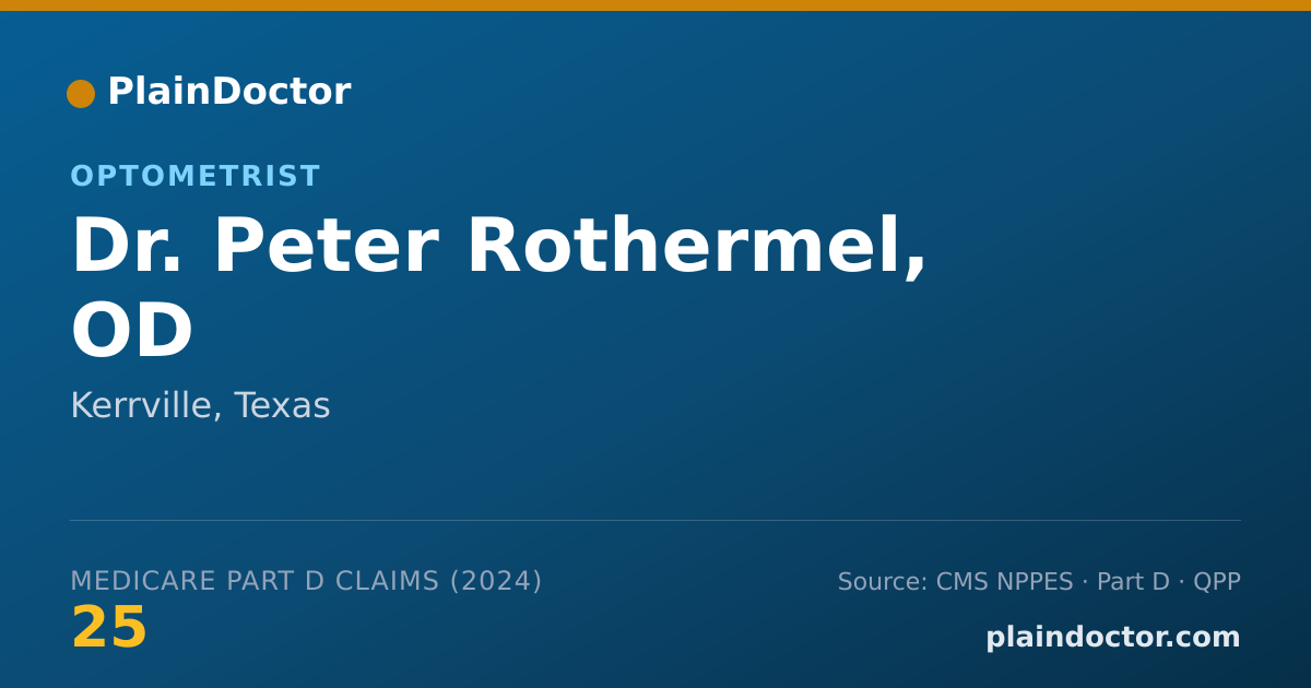 Shareable card for Peter Rothermel, OD - Optometrist, Kerrville, TX