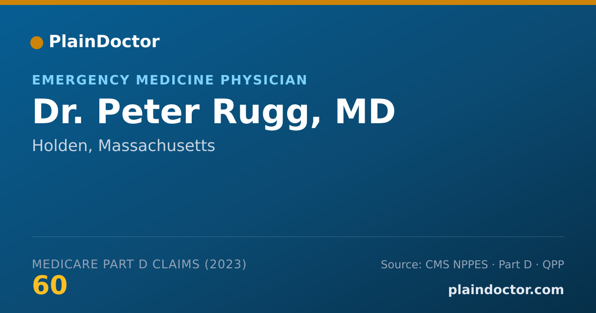 Shareable card for Peter Rugg, MD - Emergency Medicine Physician, Holden, MA