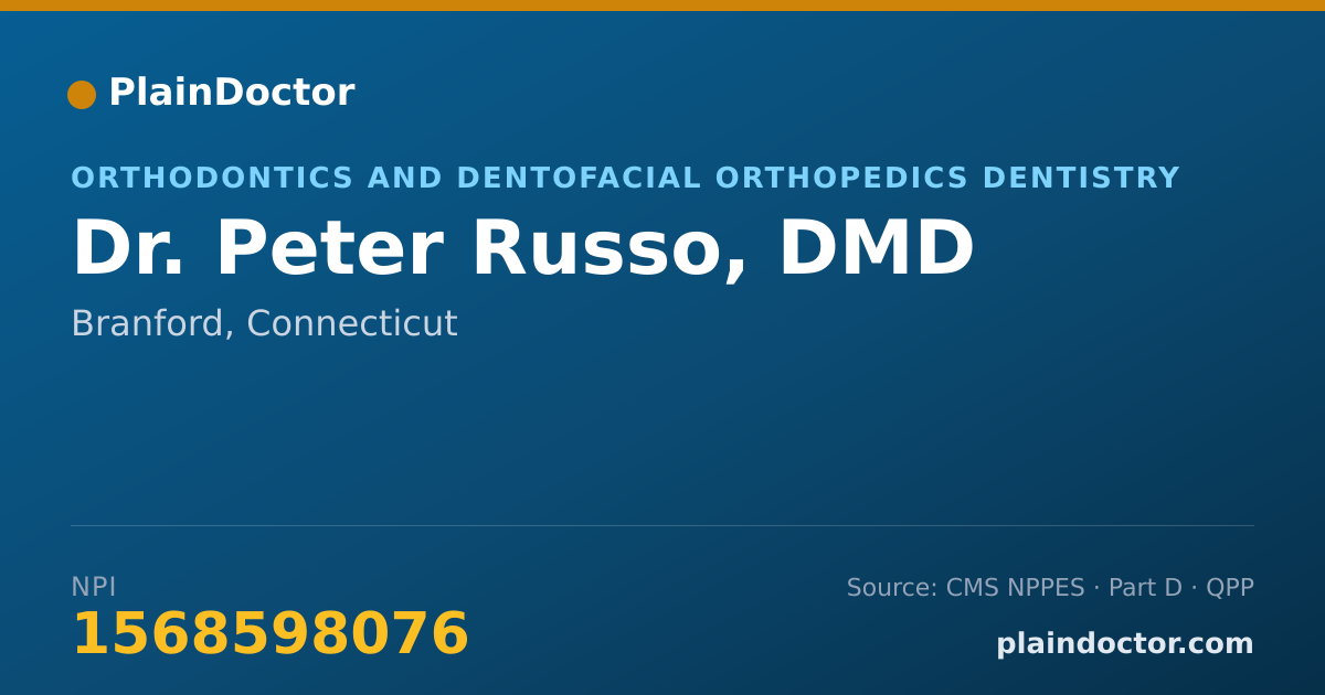 Shareable card for Peter Russo, DMD - Orthodontics and Dentofacial Orthopedics Dentistry, Branford, CT