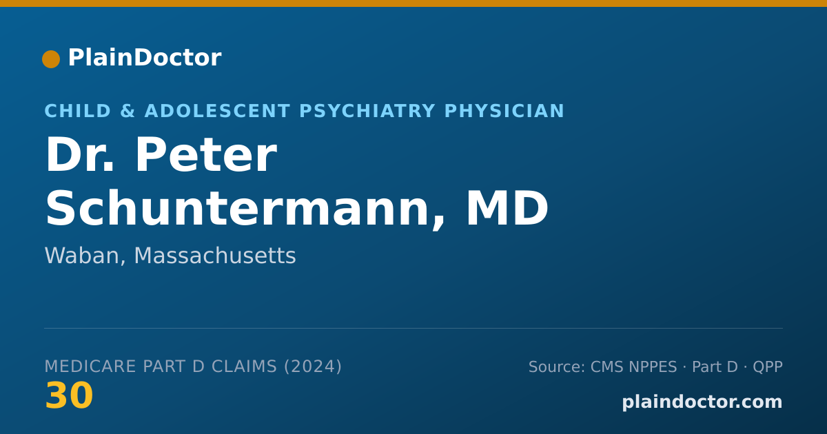 Shareable card for Peter Schuntermann, MD - Psychiatry Physician, Waban, MA