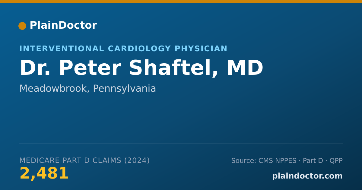 Shareable card for Peter Shaftel, MD - Cardiovascular Disease Physician, Meadowbrook, PA