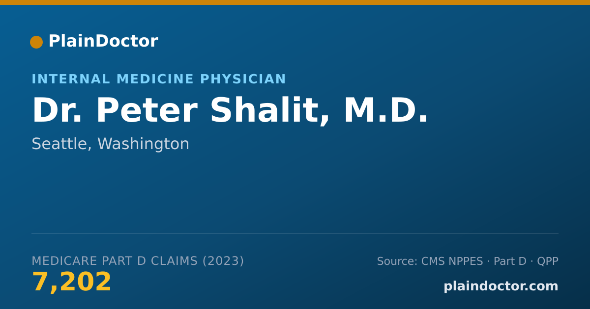 Shareable card for Peter Shalit, M.D. - Internal Medicine Physician, Seattle, WA