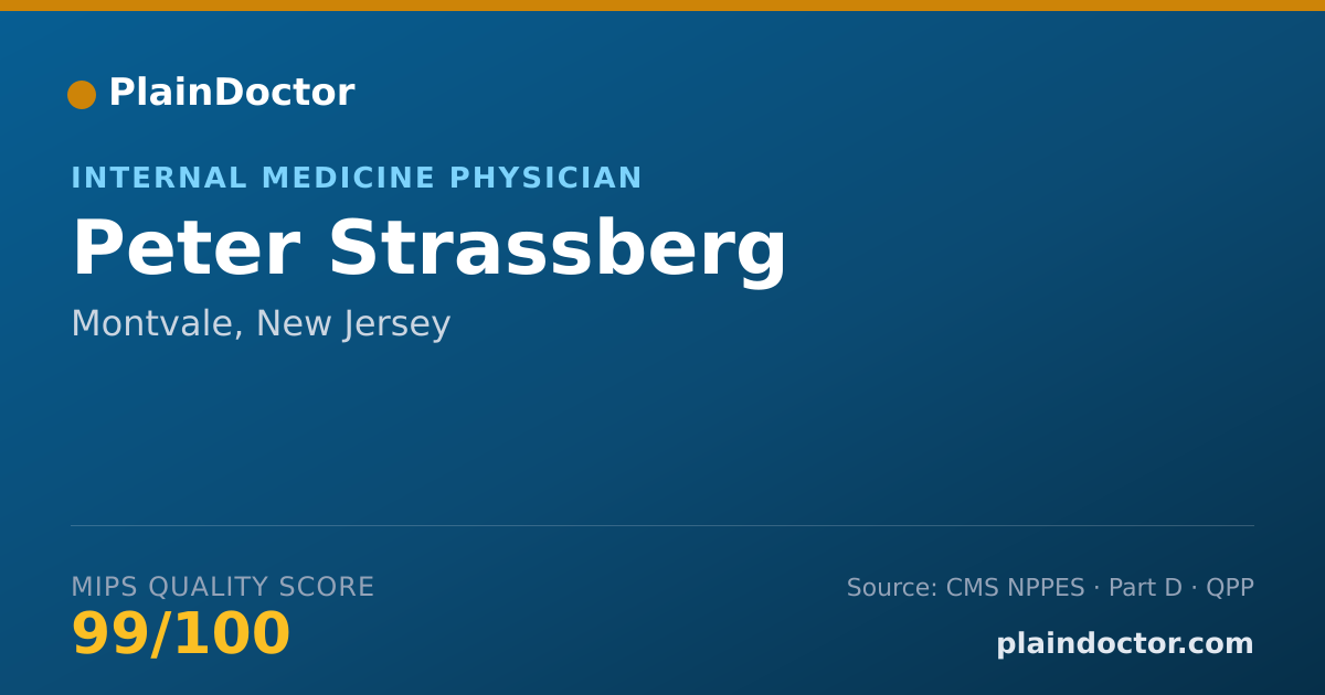 Shareable card for Peter Strassberg - Internal Medicine Physician, Montvale, NJ