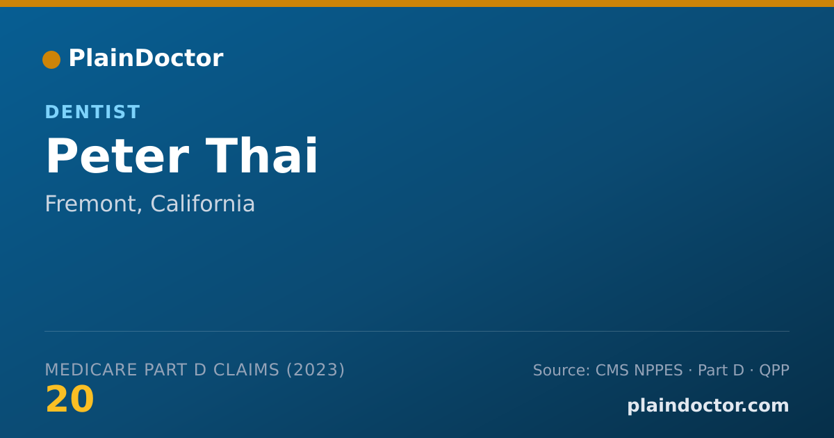 Shareable card for Peter Thai - Dentist, Fremont, CA