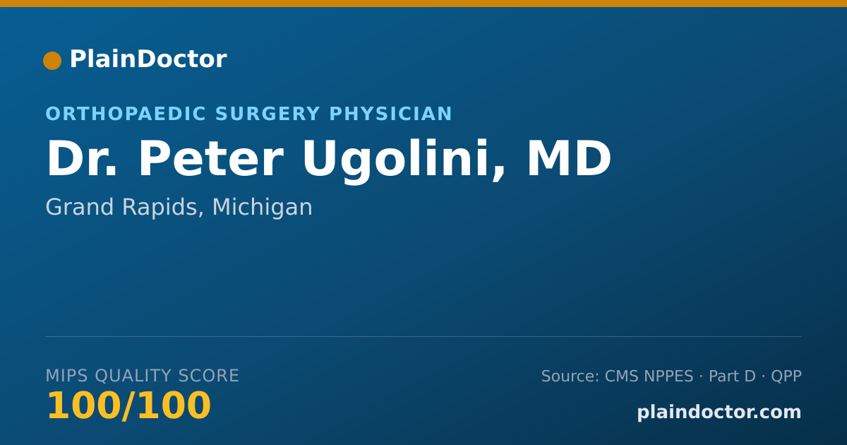 Shareable card for Peter Ugolini, MD - Orthopaedic Surgery Physician, Grand Rapids, MI