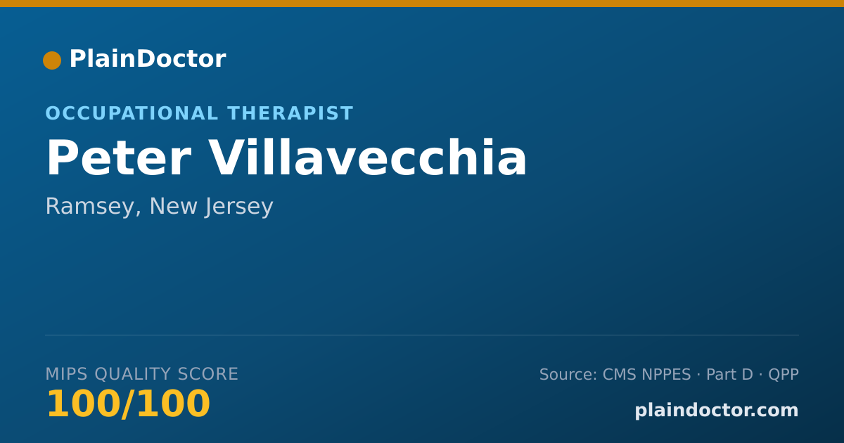 Shareable card for Peter Villavecchia - Occupational Therapist, Ramsey, NJ