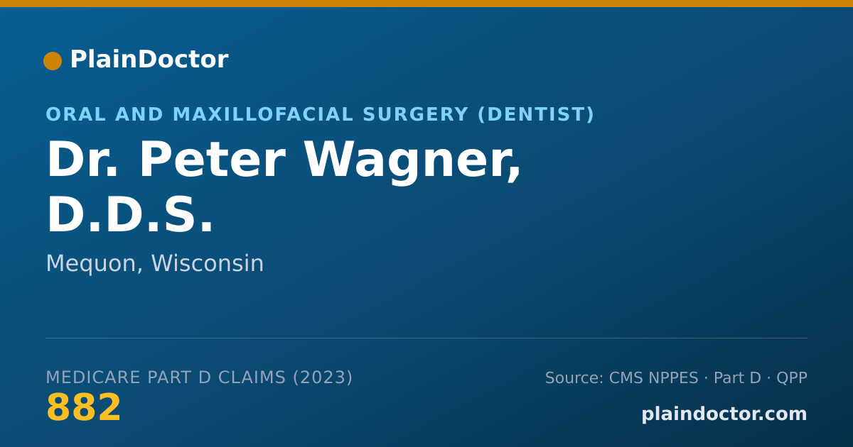 Shareable card for Peter Wagner, D.D.S. - Oral and Maxillofacial Surgery (Dentist), Mequon, WI