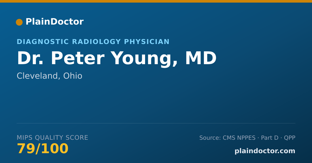 Shareable card for Peter Young, MD - Diagnostic Radiology Physician, Cleveland, OH