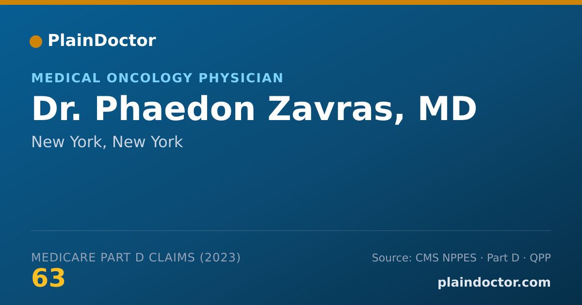 Shareable card for Phaedon Zavras, MD - Medical Oncology Physician, New York, NY