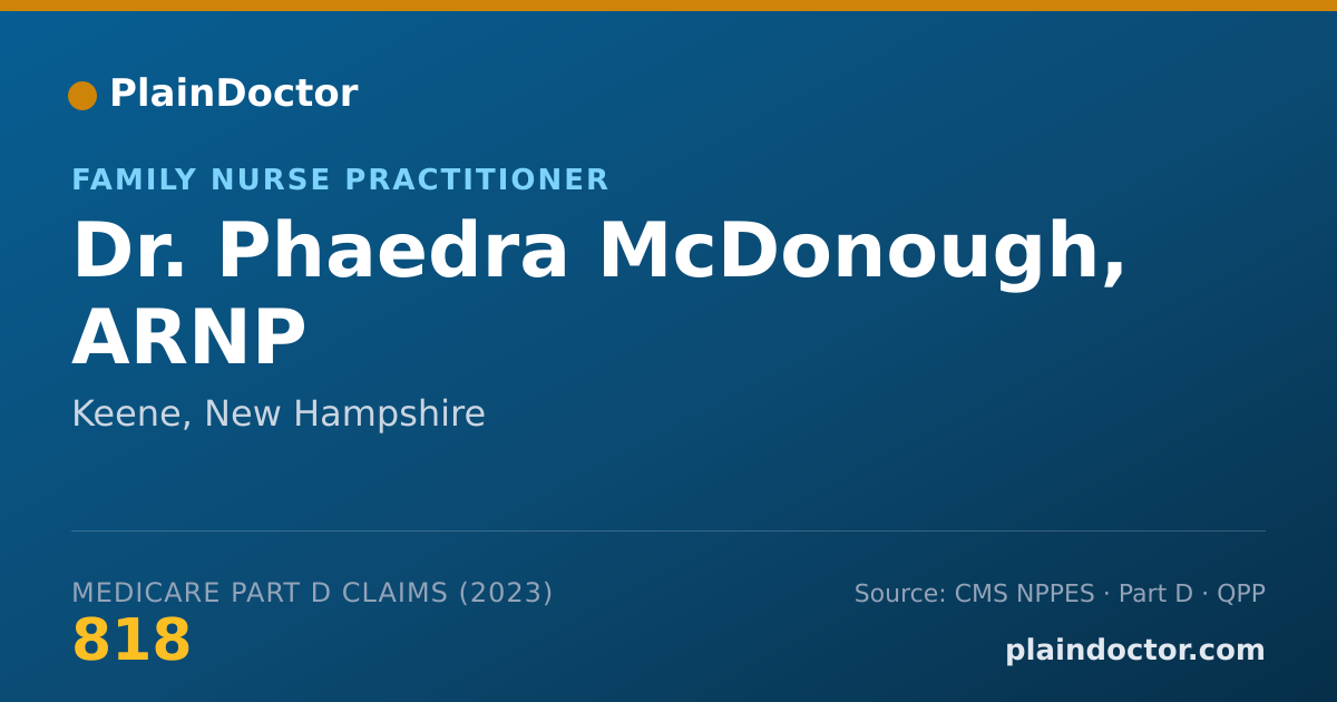 Shareable card for Phaedra McDonough, ARNP - Family Nurse Practitioner, Keene, NH
