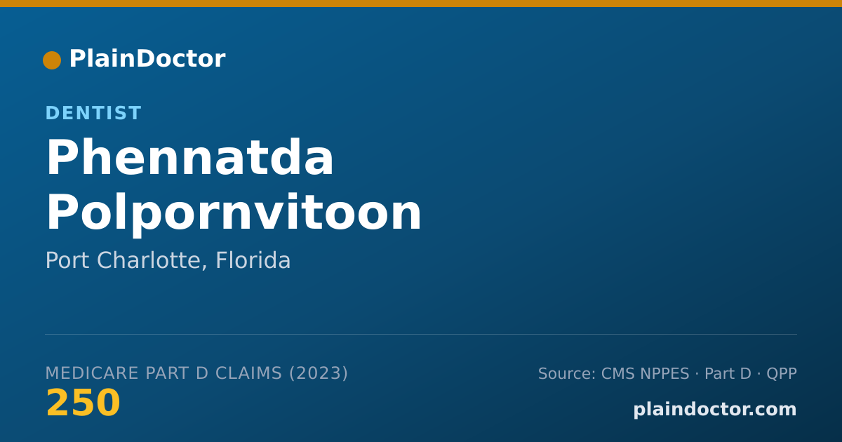 Shareable card for Phennatda Polpornvitoon - Dentist, Port Charlotte, FL